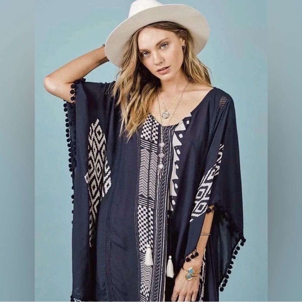 Lovestitch Navy and White Kaftan